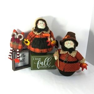 Mr & Mrs Pilgrim Fall Autumn Thanksgiving Decor